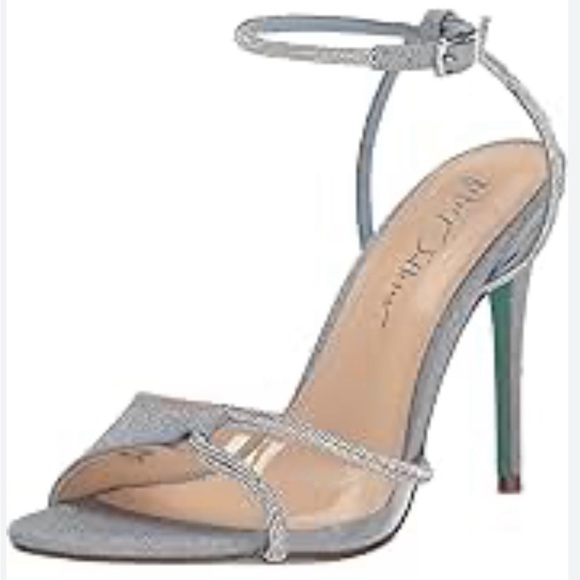 Betsey Johnson Vera Sandal Size 8 Color Light Blue 4” Heel - Picture 1 of 15